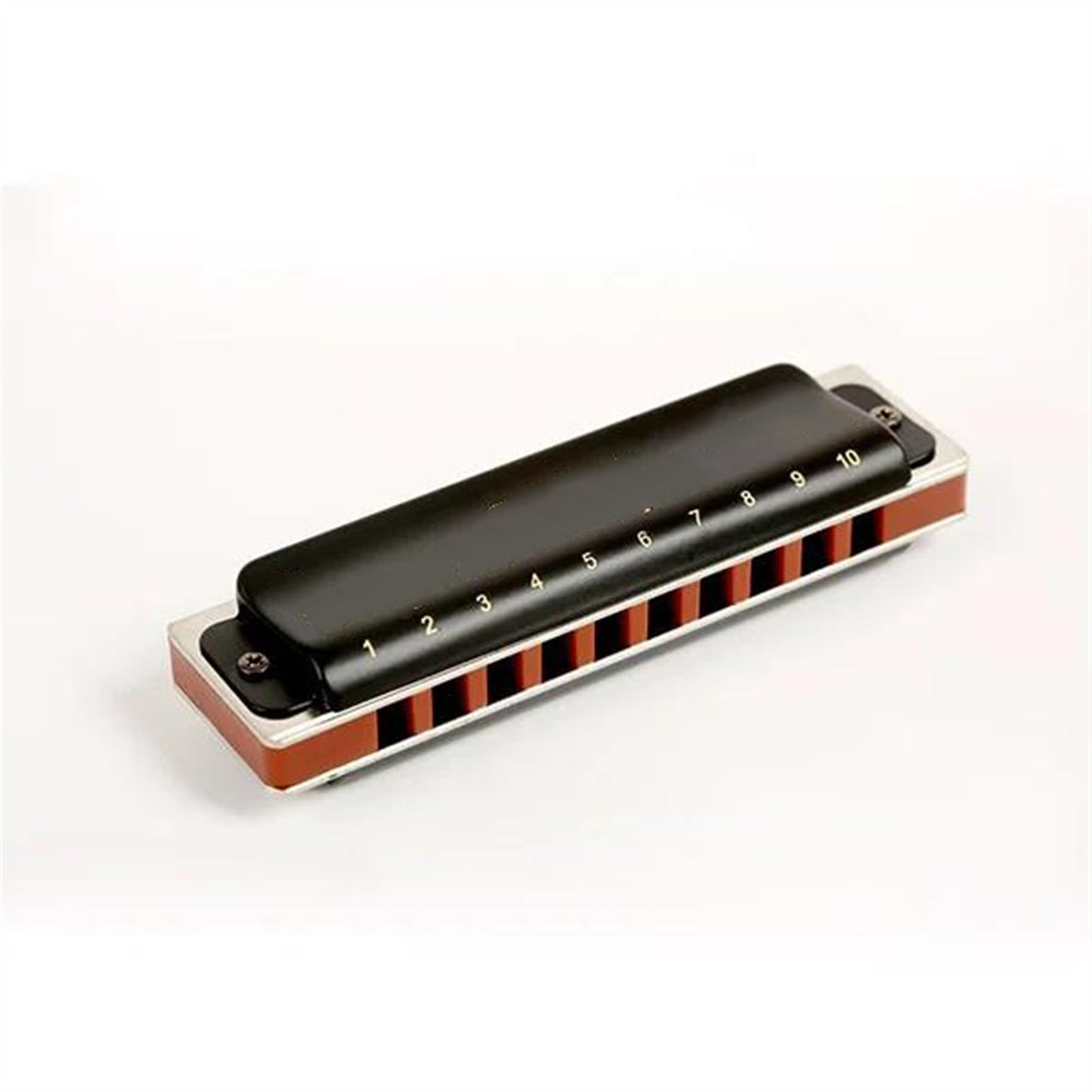 Harmonijka 10-otworowy profesjonalny instrument muzyczny Diatonic Blues Harp Harmonijka z plastikowym korpusem (Color : Ab)