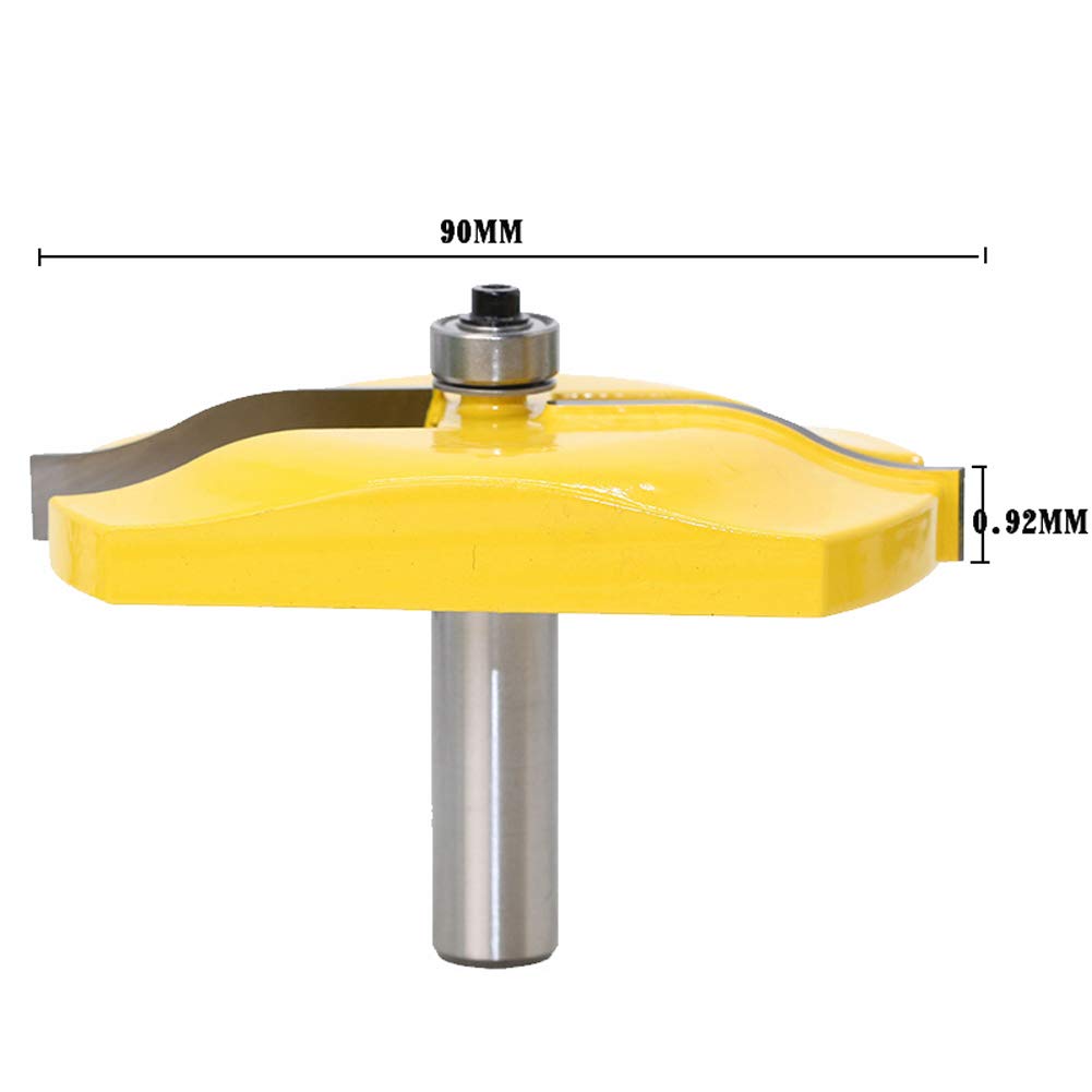 FTVOGUE Fraise à Rainure T 1/2 Pouce – Carbure Cémenté Revêtement Jaune – Fraise Toupie Pour Panneaux Surélevés Et Portes Bois