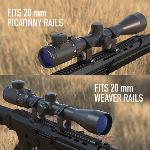 Pinty PINTYMIO0039 3-9X40 Red Green Rangefinder Illuminated Optical Rifle Scope thumb #5