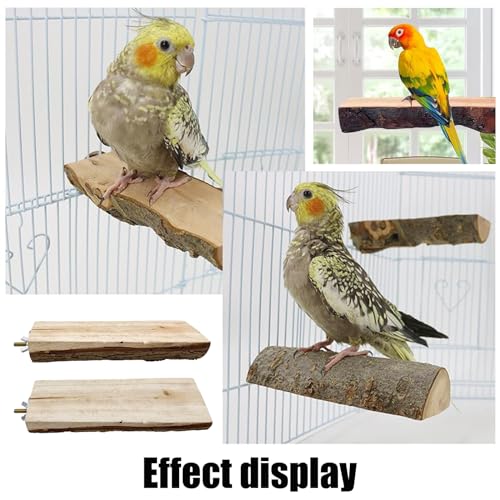 Image of 9 PCS Natural Wood Bird Perches for Parrot, Natural Wooden Perch Bird Stand Parrot Perch Stand Bird Climbing Standing Branches Toy for Birds Budgies Cockatiels Conure Lovebirds