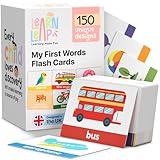 Learn Leap First Words Flash Cards For Toddlers Ages 1 2 3 – 150 Unique Flash Cards for Toddler Baby –Durable Flashcards Card Games Ideal for Kids, Travel, Learning, Language & Speech Educational Toys