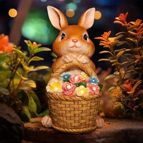 Eletorot Solar Bunny Garden Ornament Cover