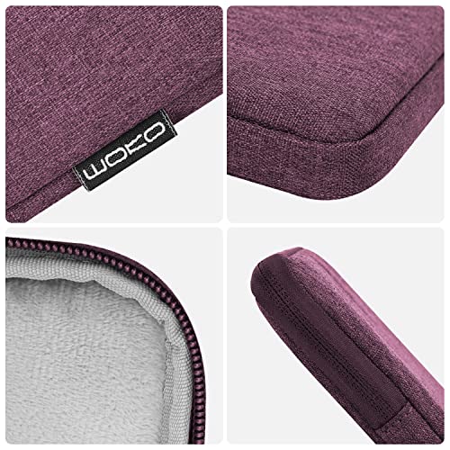 Image of MoKo 7-8 Inch Tablet Sleeve Bag, Polyester Pouch Cover Case Slim Design | Fits iPad Mini (A17 Pro) 8.3 inch 2024, iPad Mini 6 /5 /4 /3 /2 /1, Samsung Galaxy Tab S2 8.0, Tab A 8.0, ZenPad Z8s 7.9, Purple
