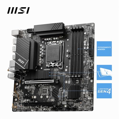 MSI PRO B760M-A WIFI DDR4 Scheda Madre Micro-ATX - Supporta Intel 12° & 13° Gen - Scheda madre - Immagine 2