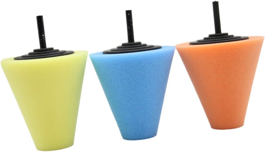 Veemoon 3 Buffing Pads for Drill Tire Sponge Detailing Buffing Pad Buffing Sponge
