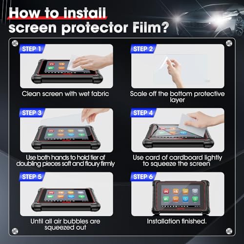 Autel 8-Inch Screen Protector, Protective Film MaxiCheck MX900, MX900TS, MaxiCOM MK900, MK900-BT, MK900TS, Screen Replacement Film Compatible w/MaxiPRO MP900-BT/ MP900-TS/ MP900/ MP900E/ MP900Z-BT - Image 8