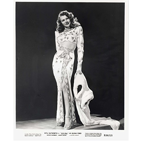 Rita Hayworth Gilda in Vintage 2 Piece Dress Holding Fur Promotional Black  & White 8 x 10 Photo at Amazon's Entertainment Collectibles Store