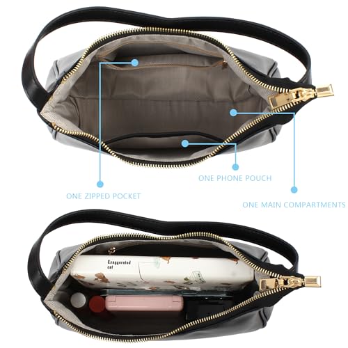 Image of Shoulder Bags for Women,Mini Clutch Purse Cute Hobo Tote Handbag with Zipper Closure