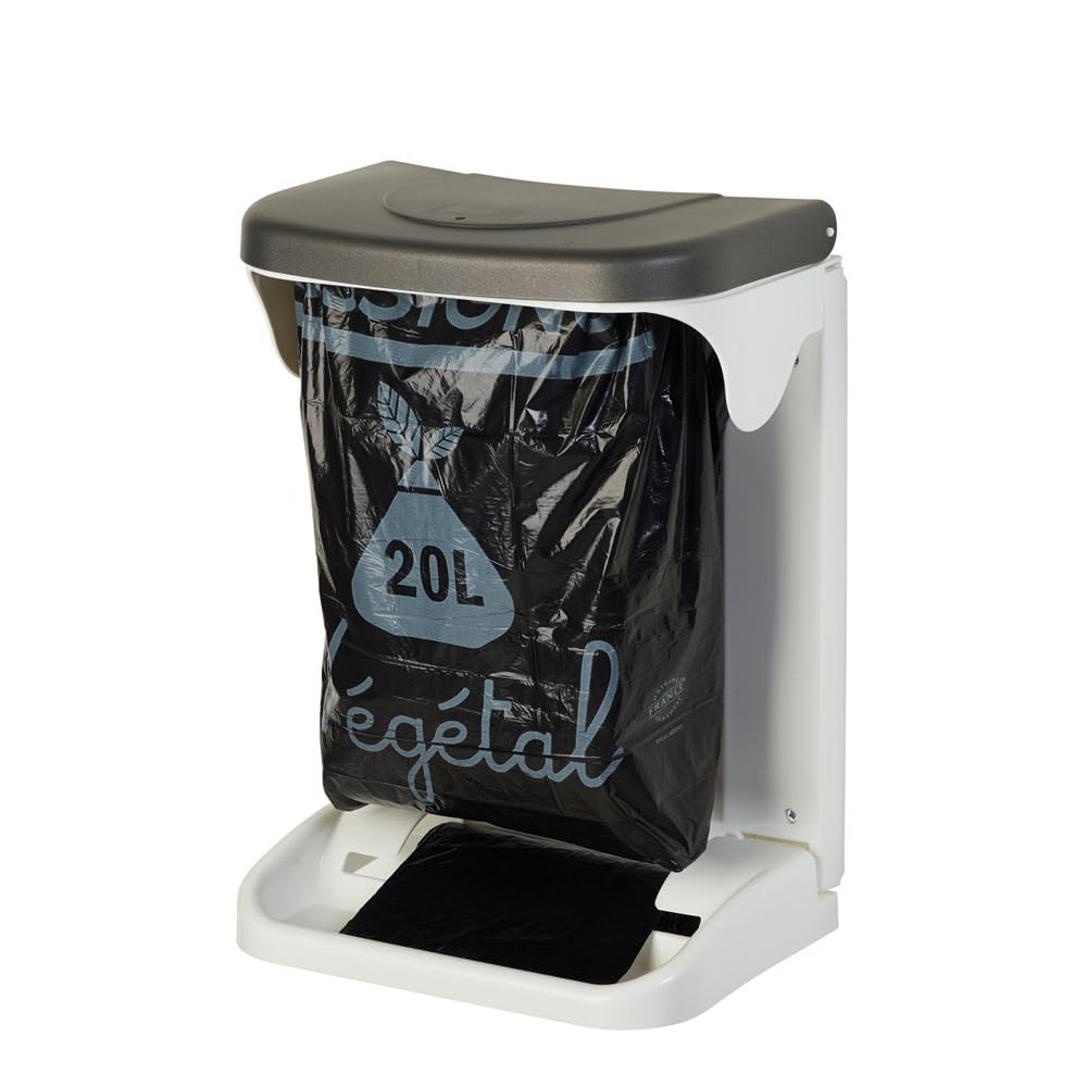 ROSSIGNOL - Papelera interior para mueble de cocina (20 L, con desenrollador de bolsa, apertura automática con la puerta del armario, instalación fácil INO
