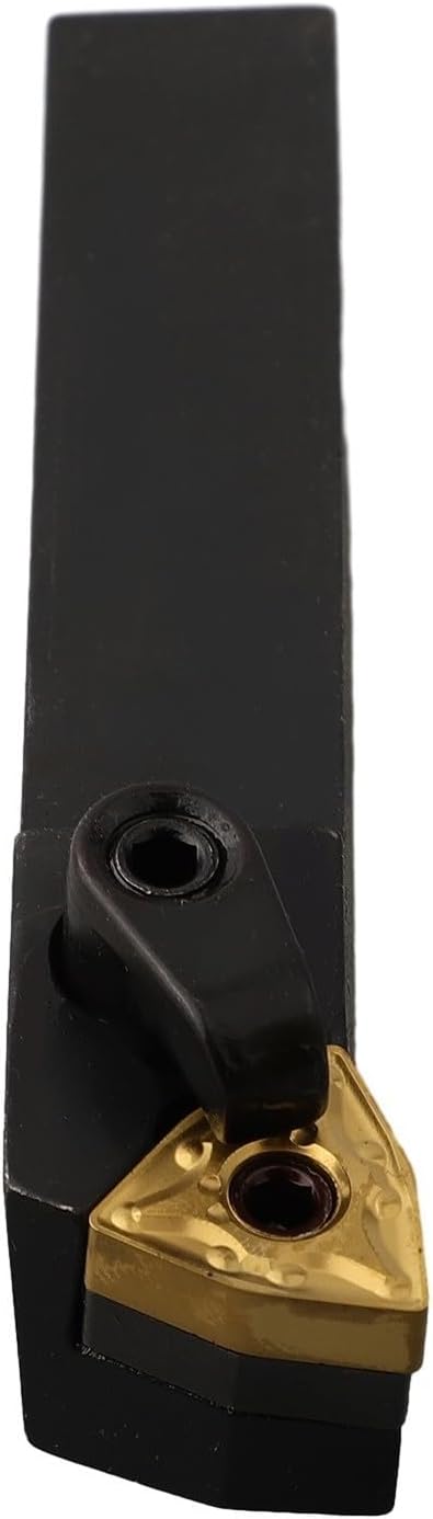 MWLNR1616H08 CNC Lathe Turning Tool Holder with 10pcs WNMG080408 Carbide Inserts, 16mm Square Shank Right-Hand Cutting Tool, with Wrench for Metal Semi-Finishing & Finishing