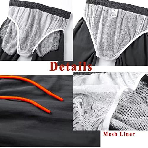 YaoKing Men's Swim Trunks Quick Dry Board Shorts Beach Shorts Bathing Suits for Men with Zipper Pockets and Mesh Lining4