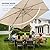 wikiwiki 10x10FT Cantilever Patio Umbrella, Offset Umbrella Outdoor Patio with 360° Rotation and Unlimited Tilting System, Heavy Duty Large Umbrella with Cross Base, Beige