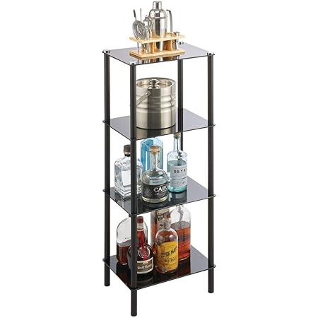 Amazon.de: mDesign Standregal mit 4 Ablagen – kompaktes Regal im