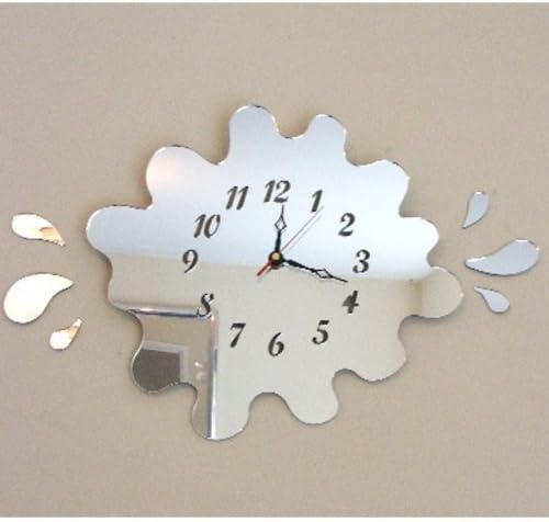 Super Cool Creations Puddle & Splashes Clock Mirror 34cm & 6 Splashes