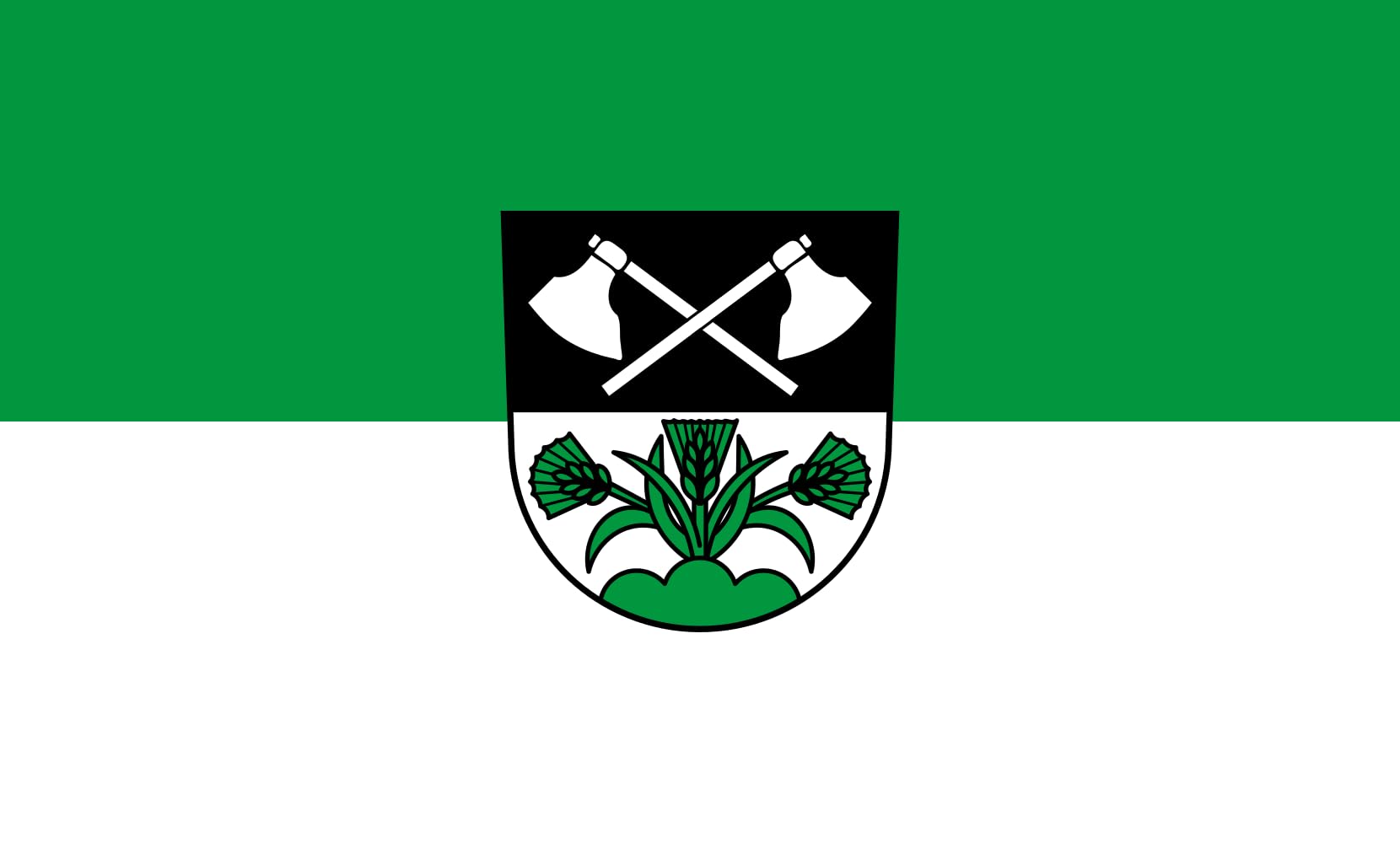 Drapeau paysage Irndorf grand pavillon rectangulaire 90x150cm 1.35m²