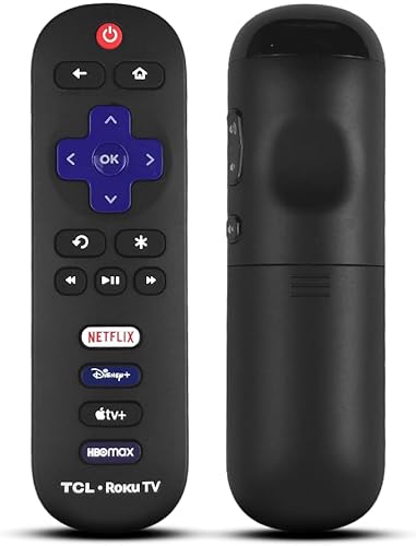 Ceybo Mando a distancia original OEM de repuesto para Roku Smart TV con teclas de acceso directo de Netflix, Disney+, Apple TV y HBO Max