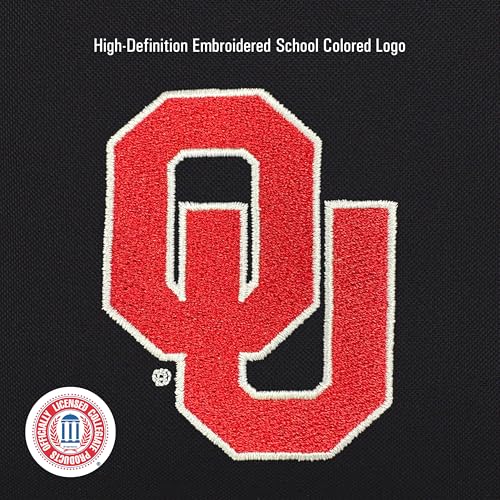 Image of JanSport NCAA Officially Licensed Backpack, Oklahoma Sooners, Superbreak Plus with Padded 15'' Laptop Sleeve, Spacious Computer Bag for Men & Women, Durable Daypack with Bottle Pocket, Black