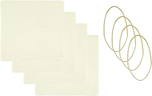 Cornucopia - Fundas de tela para tarros de Kombucha (paquete de 4) fundas de tela de muselina sin blanquear con bandas de goma, tamaño personalizado