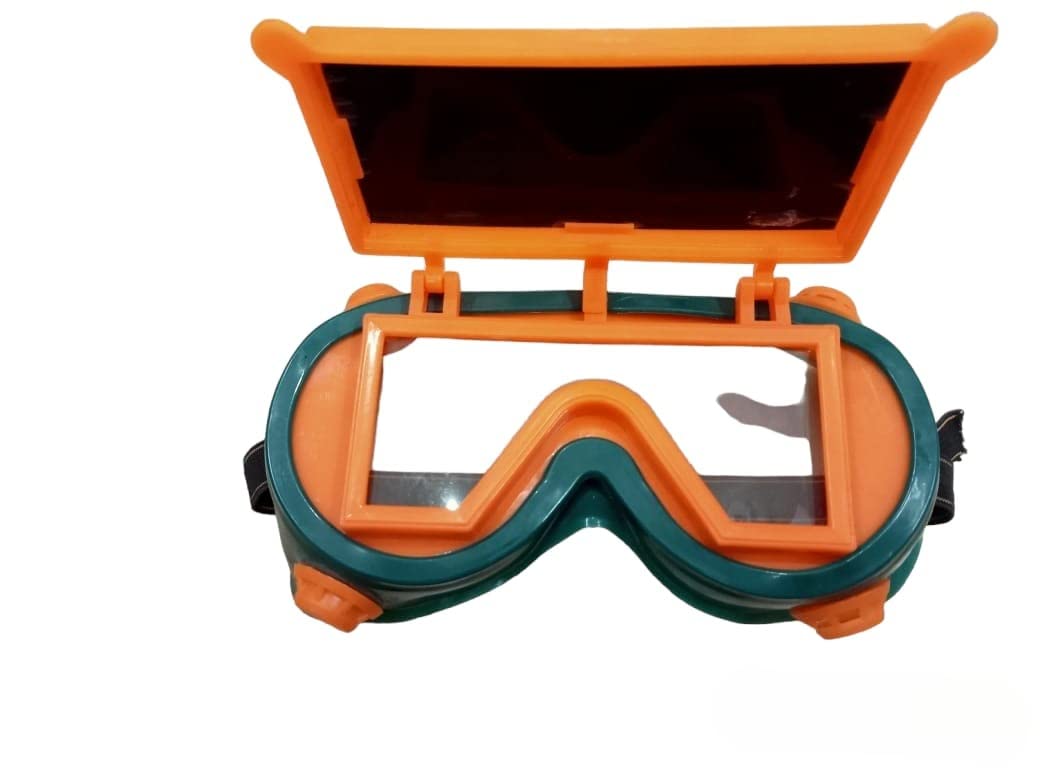 Welding Goggles For Eye protection safety Heavy duty Flip-up Filter Poly-carbonated Lens Welding Safety Goggle (Orange - Free Size) (B0C5MHV39V) Amazon Price History, Amazon Price Tracker
