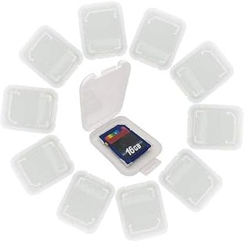 priyam 10pcs Memory Card Plastic Storage Case for SD MMC/SDHC PRO Duo (Memory Card not Included) (1.9