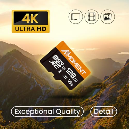 Image of MMOMENT MM13 128GB (2 Pack) Micro SDXC Card, A1, UHS-I, U3, V30, Class10 Compatible, Read Up to 95 MB /s,Write Up to 60 MB /s, SD Adapter Included