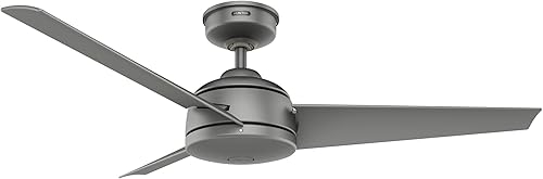 Hunter Fan Company 59608 Trimaran - Ventilador de techo, 52, acabado plateado mate
