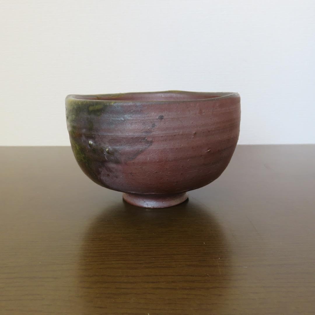 茶道 茶碗 箱付き 備前 茶碗 銘 哉道 鉢 共箱付き W（幅） 13.5 cm H（高さ）