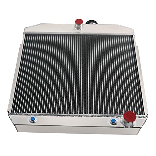 Cubauto 4 Row Aluminum Radiator For 1955-1957 Chevy Bel Air Nomad 210 150 V8 Engines 4 Core Automotive Radiator #TOP5
