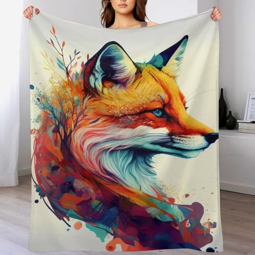 Couverture en flannel super doux renard haut de gamme 180x200