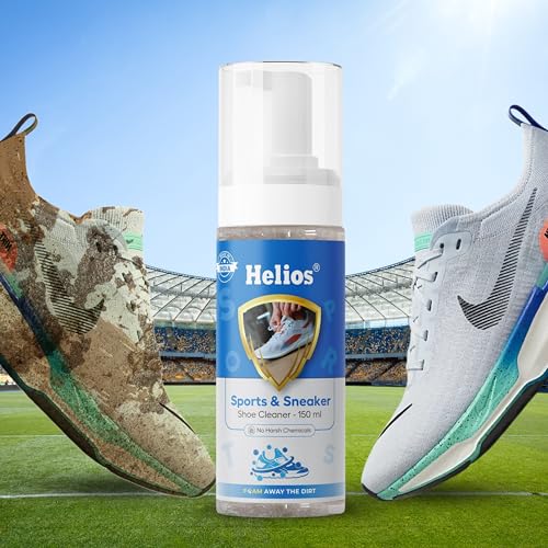 Image of Helios Sport Shoe Cleaner - Premium Shoe Cleaning Solution for Sneakers, Sports Shoes & Trainers (150ml) | Removes Dirt & Stains | Ideal for Sneakers, Running & Sports Shoes
