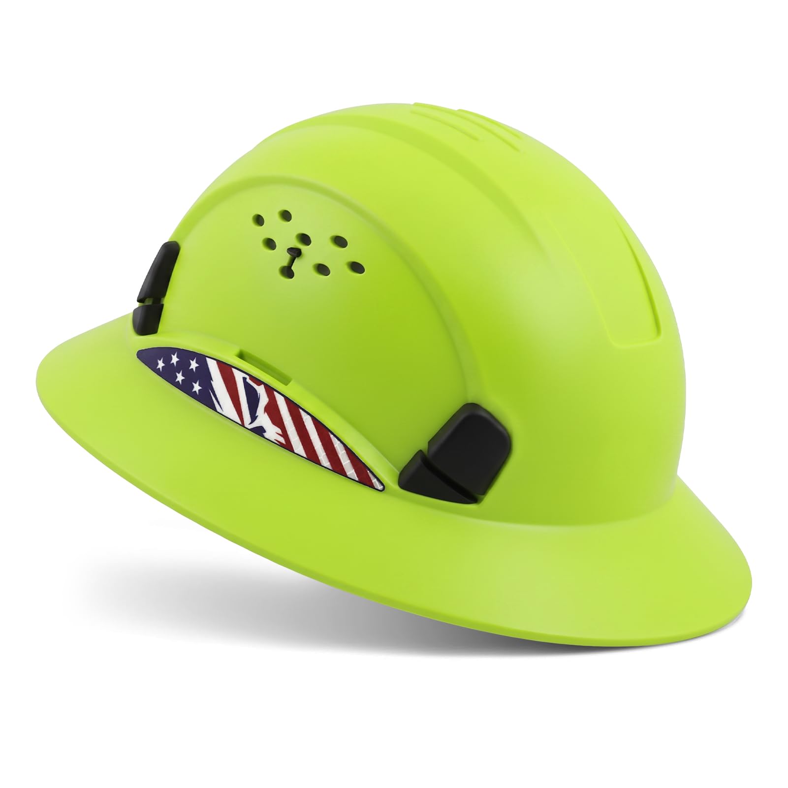 Casco de ala completa aprobado por OSHA, ala completa, suspensión de trinquete de 4 puntos, casco de seguridad para hombres y mujeres, ANSI Z89.1