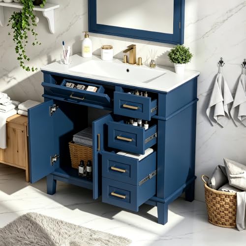 Harper & Bright Designs 36" Blue Vanity