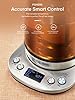 FOHERE Electric Kettle With Temperature Control And Tea Infuser 1.7L Electric Kettle Glass And Stainless Steel Hot Water Kettle, 2 Hours Keep Warm