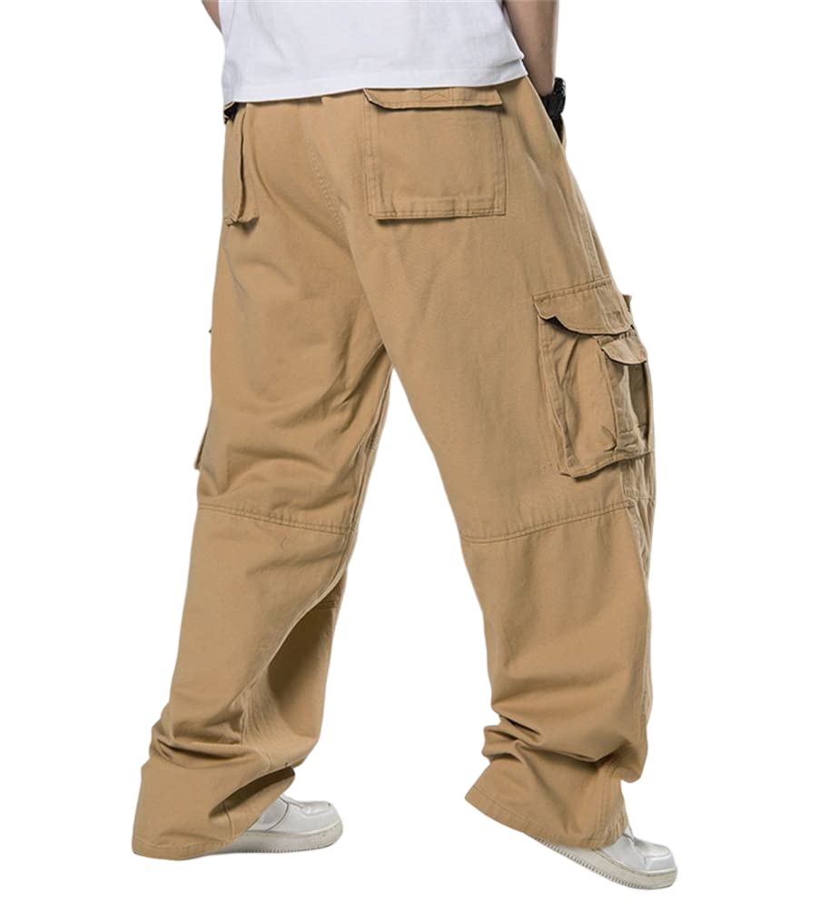 ORANDESIGNE Herren Hip Hop Hose Cargohosen Hipster Style Baggy Rap Straight Leg Loose Fit Baggy Hosen Straßentanz Hosen Teenager Jungen Skateboard Hose
