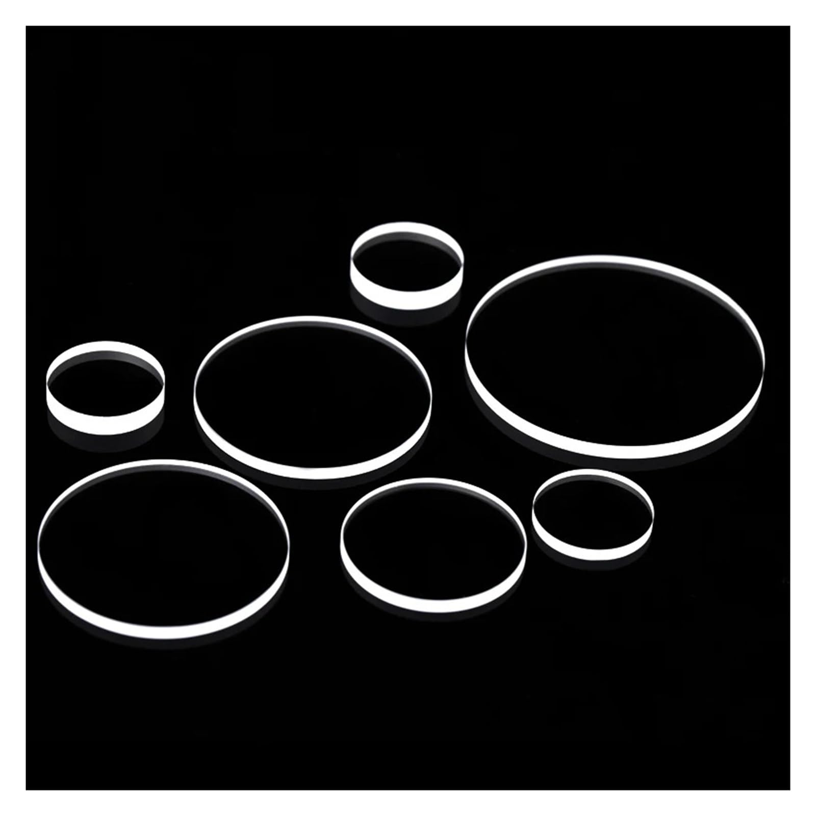 apparecchi per laboratorio JGS1 Round Quartz Clear UV Transparent Fused Silica Slice Heat Resist Dimension Lab Optical Component 5pcs(D16 T0.4mm)