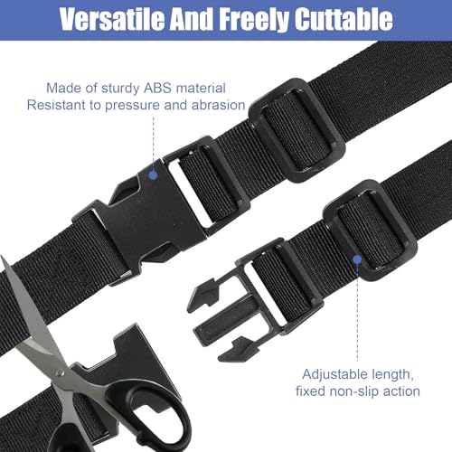 5M Polypropylen Gurtband 25mm mit 10 Paare Schnallen und Verschlüsse, Einstellbare Kunststoff Steckschnalle, Klickverschluss für DIY Handwerk Rucksack Umreifung Tasche Gurtband Gepäck Befestigung