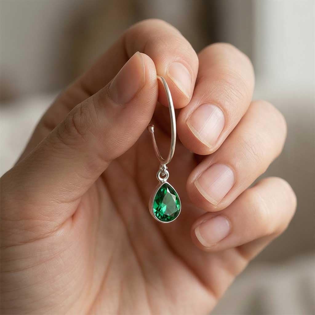 Natural Gemstone Drop Dangle Earring For Women Pearl, Tiger Eye, Labradorite, Turquoise Round Boho 925 Sterling Silver Overlay Handmade Jewelry