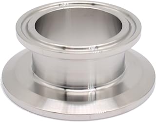 QMINOX 2 Inch × 1.5 Inch Sanitary Fitting End Cap Reducer Stainless Steel 304 Sanitary Concentric Reducer Tri Clamp Clover