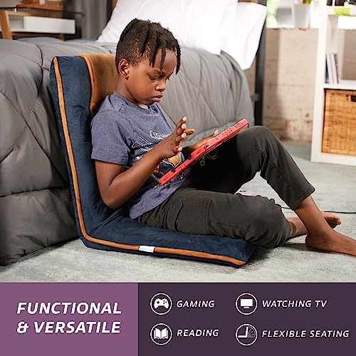 Bonvivo Ii Floor Chair With Back Support - Floor Gaming Chair, Padded Folding Sofa Chair, Sleeper Bed, Adjustable Meditation Chair, Portable Floor Seat For Adults And Kids, Folds Flat - Light Grey #TOP5