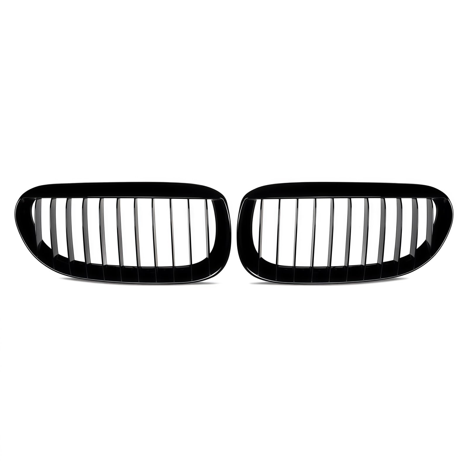 Calandre avant pour BMW Série 6 E63 E64 2004-2010 noire brillante - 6