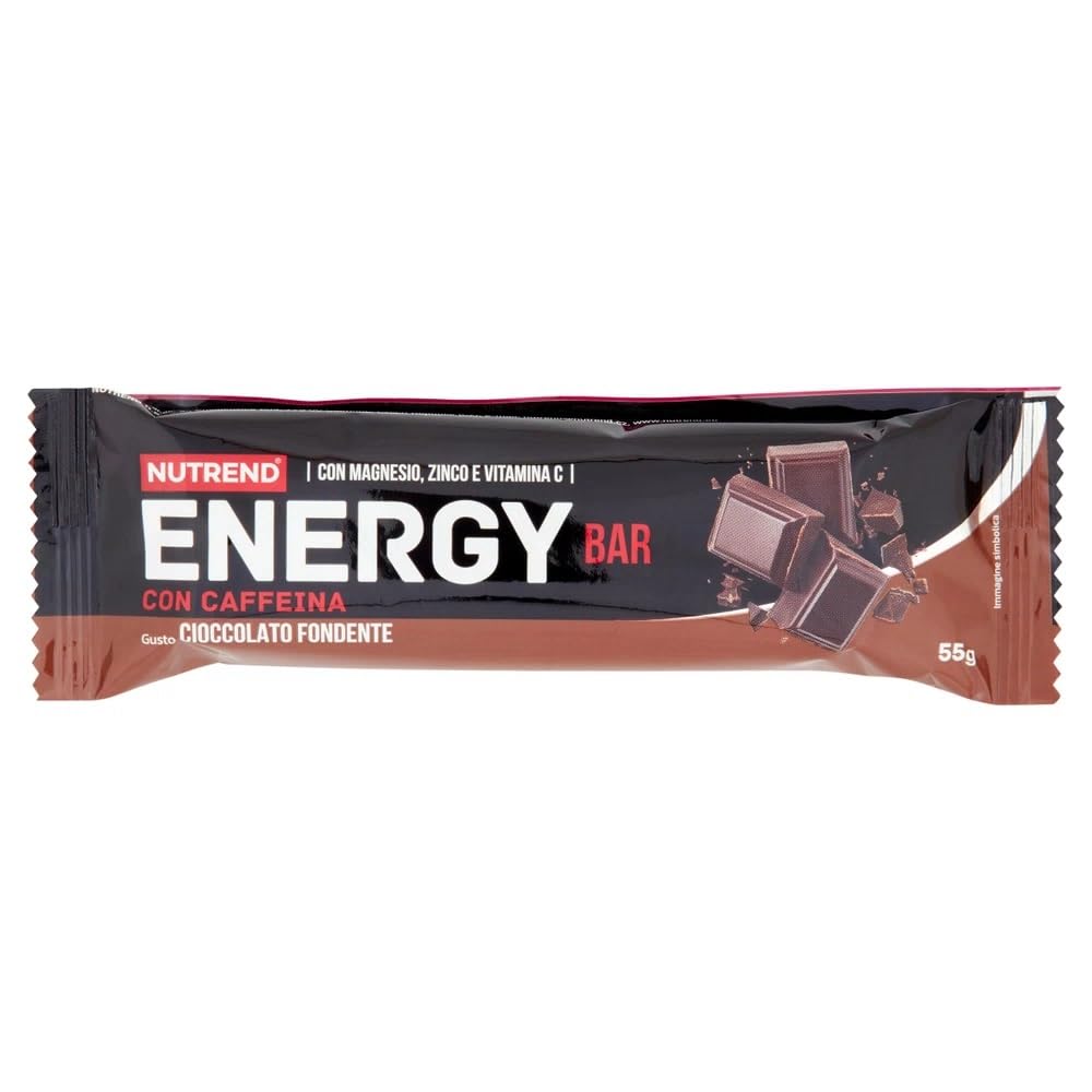 Nutrend Energy Bar Cioccolato Fondente Barretta ai Cereali, Confezione con 24 Barrette da 55g