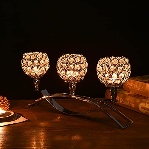 VINCIGANT Candle Stick Holder Decor Gold Candle Holders for Wedding,3-Candle Candelabras for Valentine's Day Party Dinning Room Table Centerpiece,Gift Boxed for Housewarming by VINCIGANT - Image 8