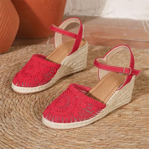 Espadrilles bout fermé avec semelle orthopédique compensée - 5
