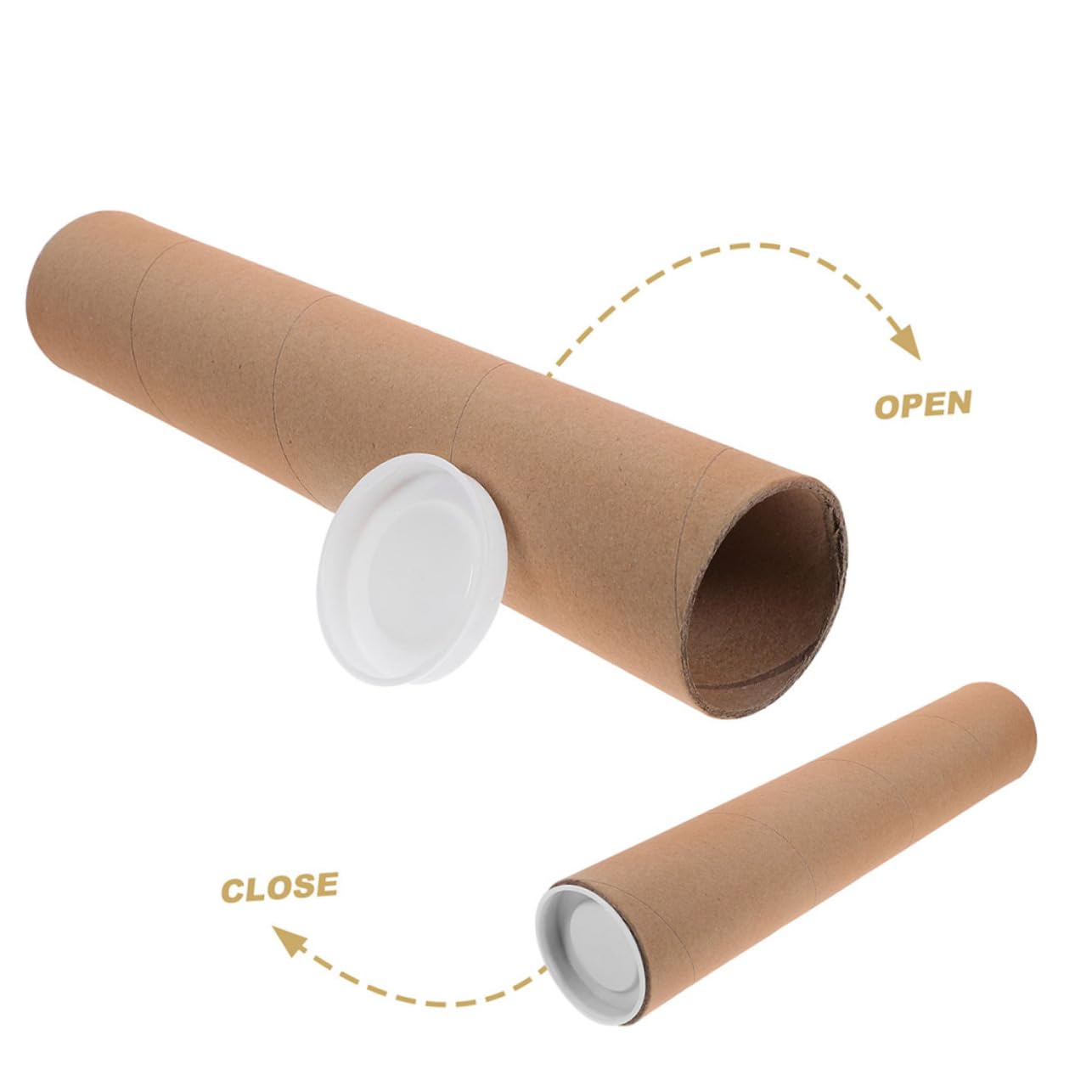 Housoutil 3 Ensembles Tube En Papier Kraft Lourd Pour Devoir Document Expéditeurs Art Tubes En Papier Tube D'expédition Protecteur D'affiche Tubes D'expédition Postale Kaki 2 Pièces * 3