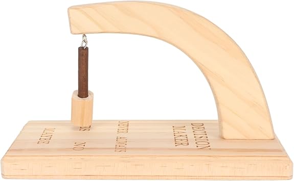 Wooden Magnetic Decision Maker, Innovative Oscillating Selector, Swing to Find Answers for Indecisive Persons, Oak Material, Easy Installation, Unique