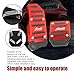 Prywog 3 PCS Car Foot Pedal Accelerated Brake Board, Manual Shield Pedal Set, Non-Slip Metal Striped Pedal Kit, Universal for Most Cars (Red)