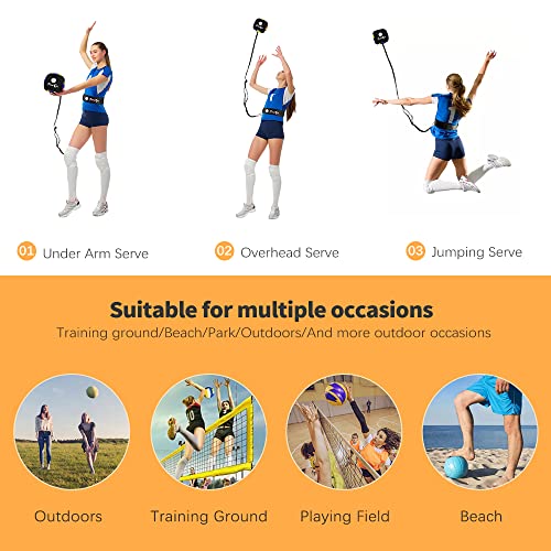 SuooTci Equipamento de treinamento de vôlei, sistema de treinamento ajustável de estaca de vôlei mel