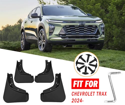 Image of Mud Flaps Fit for 2024- Chevrolet Trax, Mud Flaps Front & Rear Mud Splash Guards Accessories Black, 4 Pc