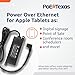 PoE Texas Ethernet to Lightning Adapter - 12 Watt Power and Data for iPad Tablets, iPhone - 802.3af PoE Splitter for POS, Kiosks, Digital Signage - Extends Power and Data Up to 328 Feet