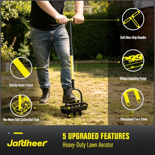 Jardineer herramienta manual para airear césped miniatura 6